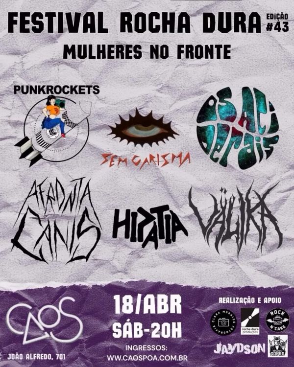 FESTIVA ROCHA DURA - MULHERES NO FRONT