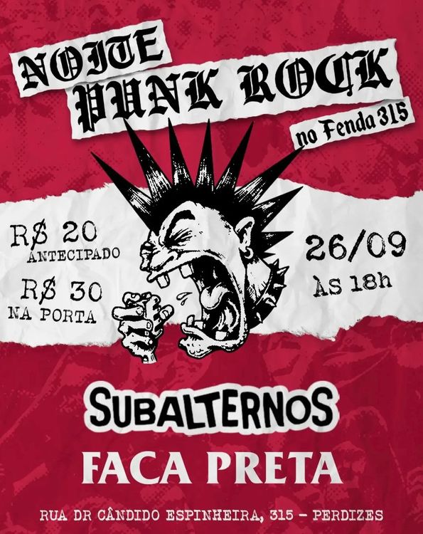 Noite Punk Rock no Fenda
