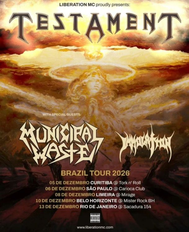 Testament + Municipal Waste + Immolation
