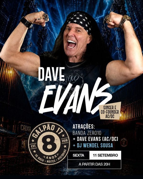 Dave Evans (AC/DC) em Brasília