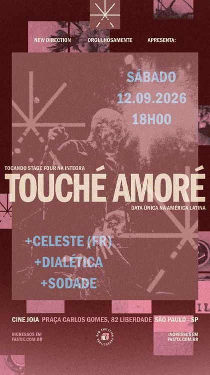 NDP APRESENTA: Touché Amoré + Celeste